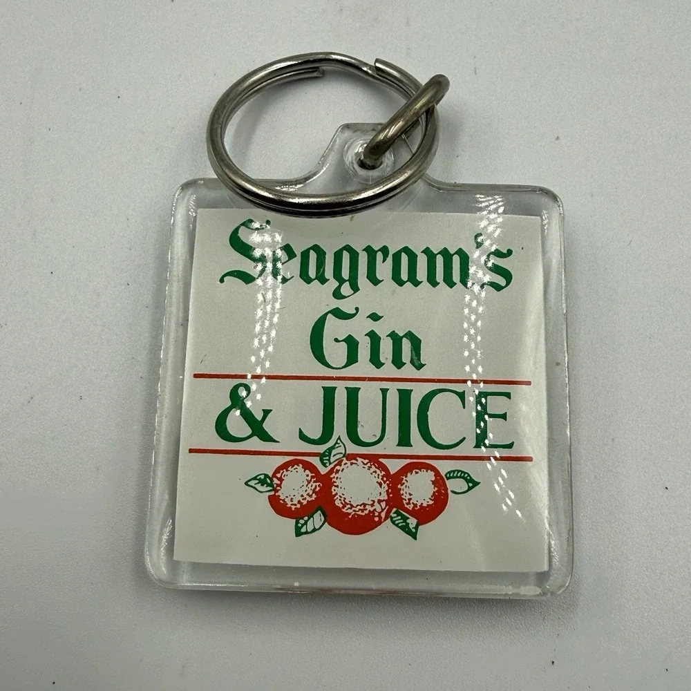 Vintage Advertising Keychain Lot Absolut Vodka Seagram's Gin Promo NOS 5 Pc
